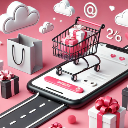 Online shopping phone and cart