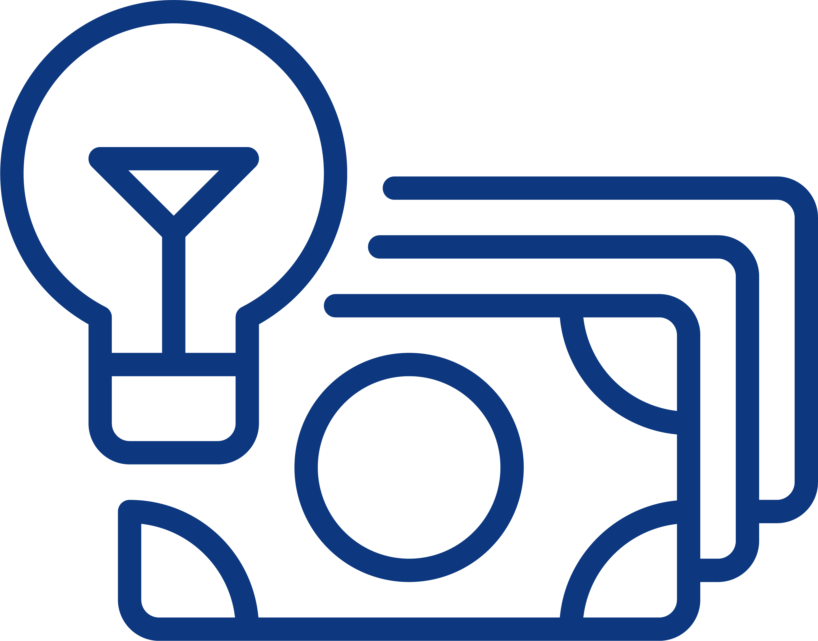 A stack of bills with a lightbulb in the left upper corner